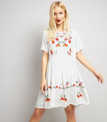 white floral summer dress