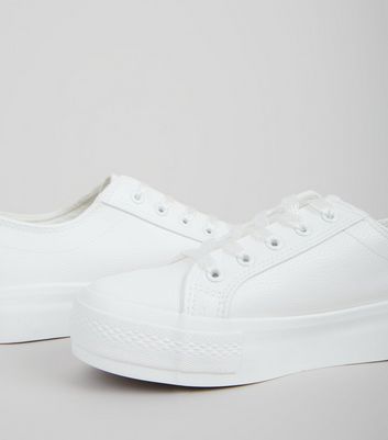 white chunky plimsolls womens