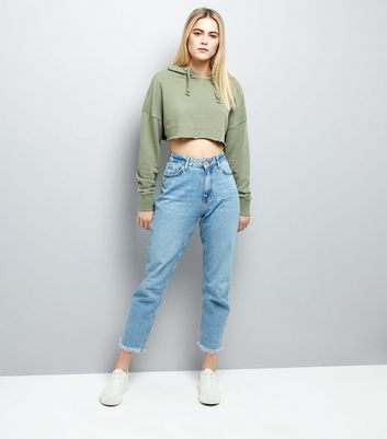 crop top hoodie new look