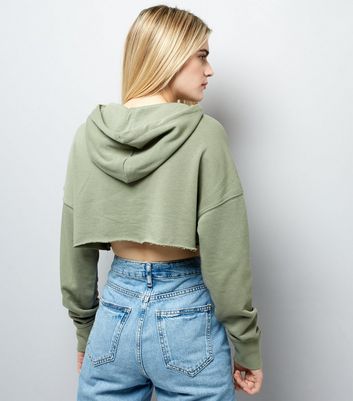 crop top hoodie new look