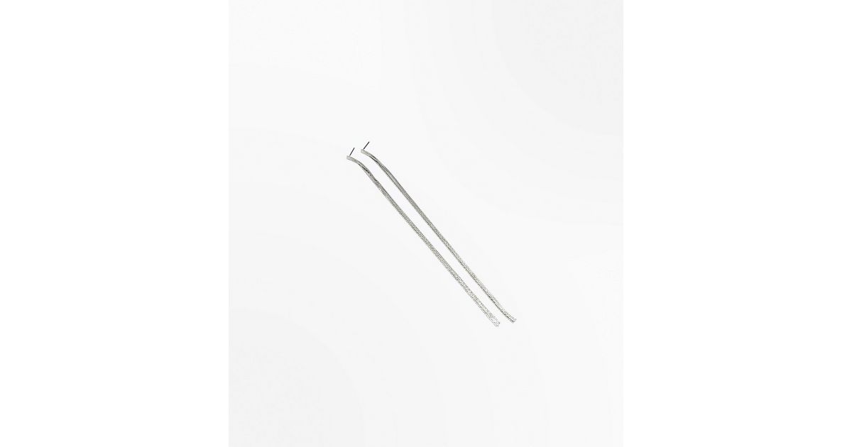 Silver Long Tassel Earrings New Look