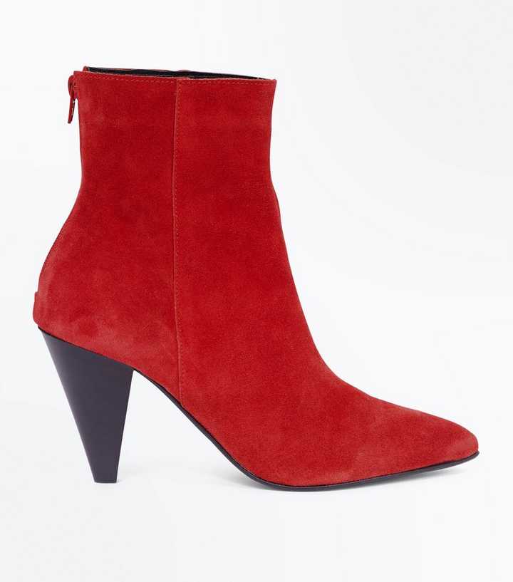 new look cone heel boots