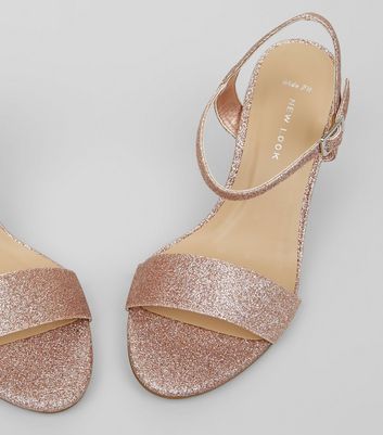 gold heels new look cheap online
