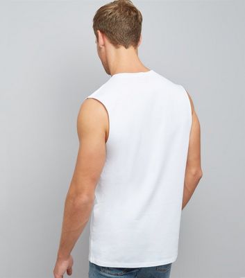 White Ibiza Is Calling Slogan Tank Top New Look
