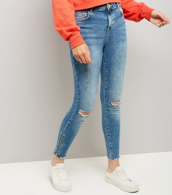 zip hem jeans