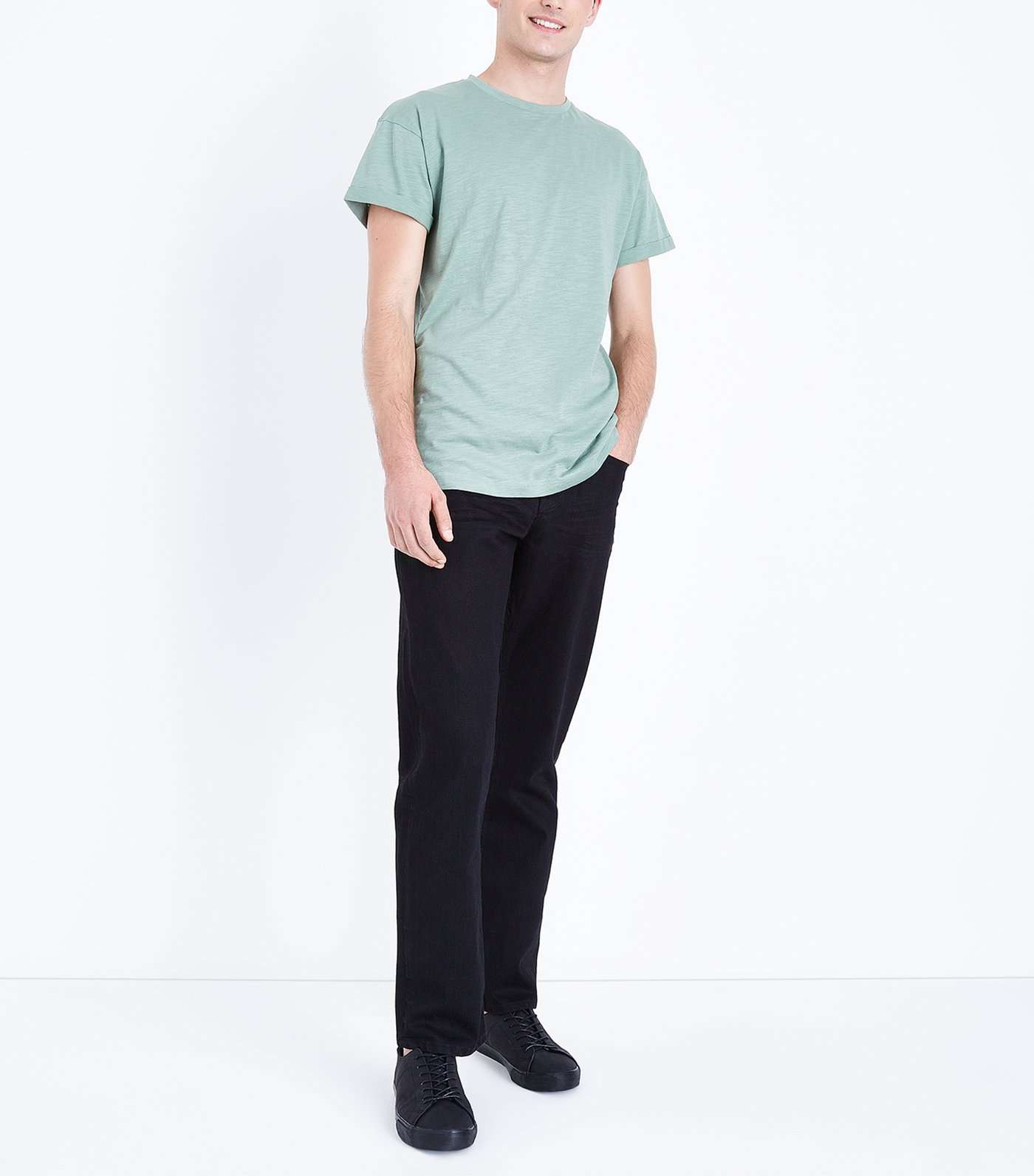Green Rolled Sleeve T-Shirt Image 2