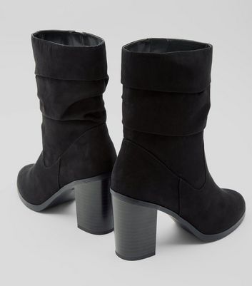 slouchy mid calf boots