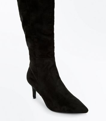 long kitten heel boots
