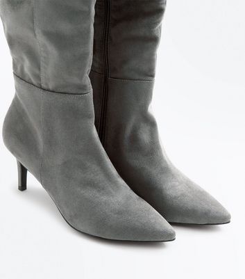 long kitten heel boots