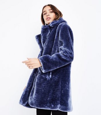 new look pink faux fur teddy coat