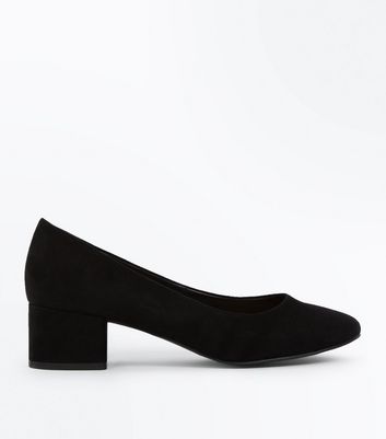 black court shoes block heel