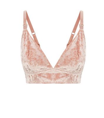 pink velvet bralette