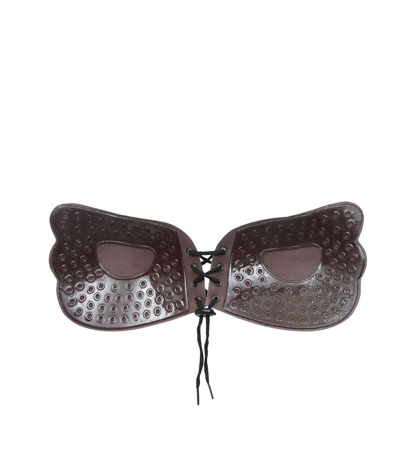 Brown C Cup Lace Up Stick On Bra Image 3