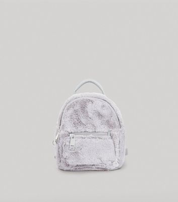 mini faux fur backpack