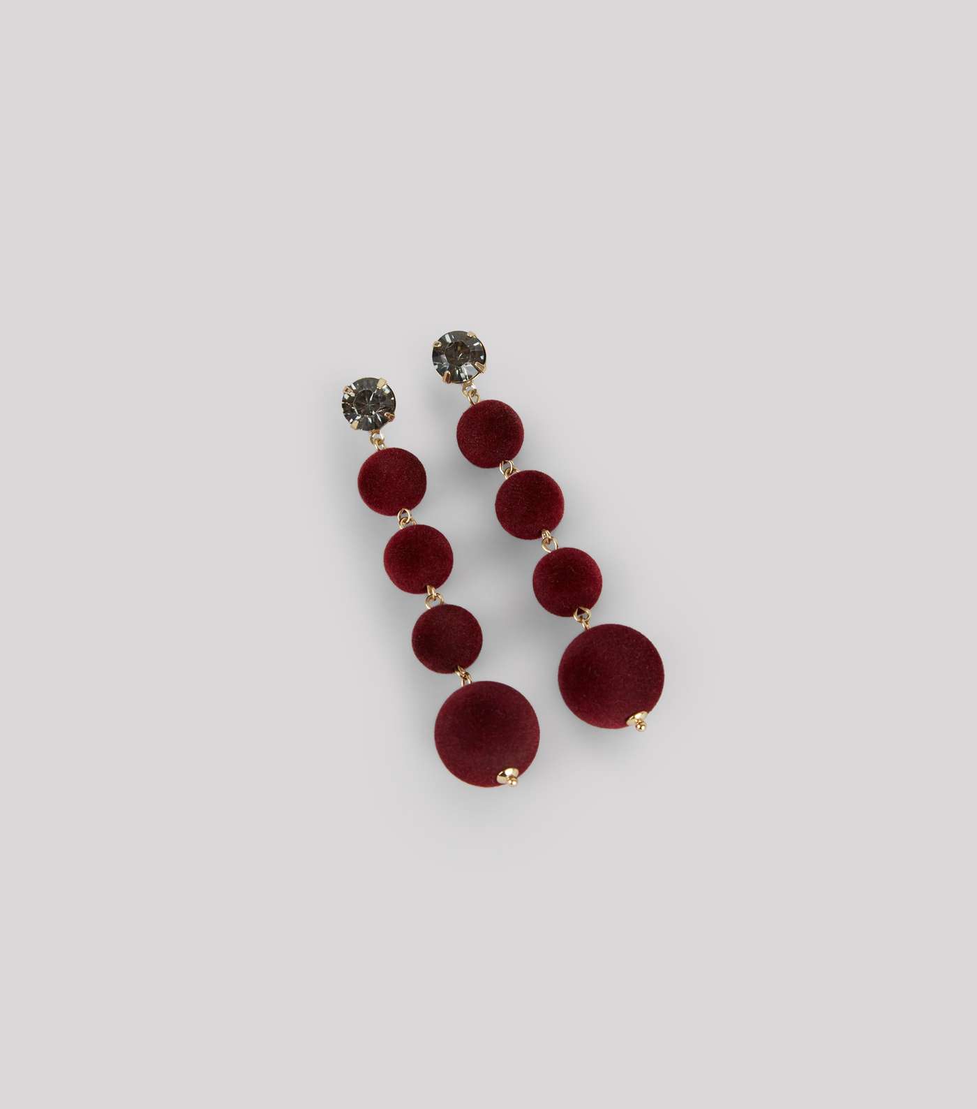 Red Orb Drop Earrings