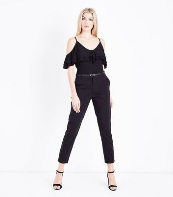 black cropped trousers