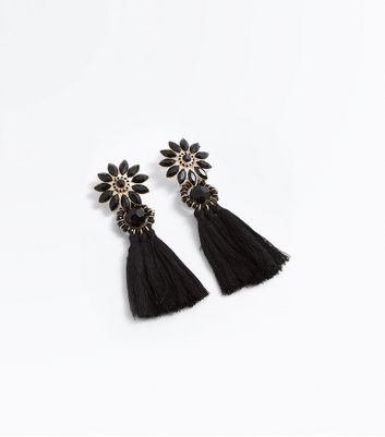 new look black earrings