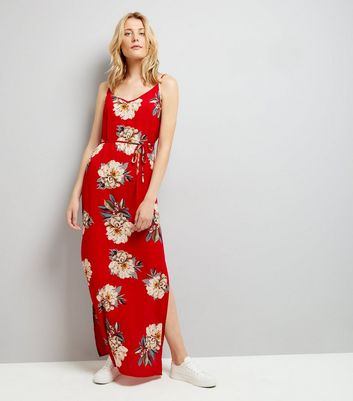 ax paris navy floral maxi wrap dress