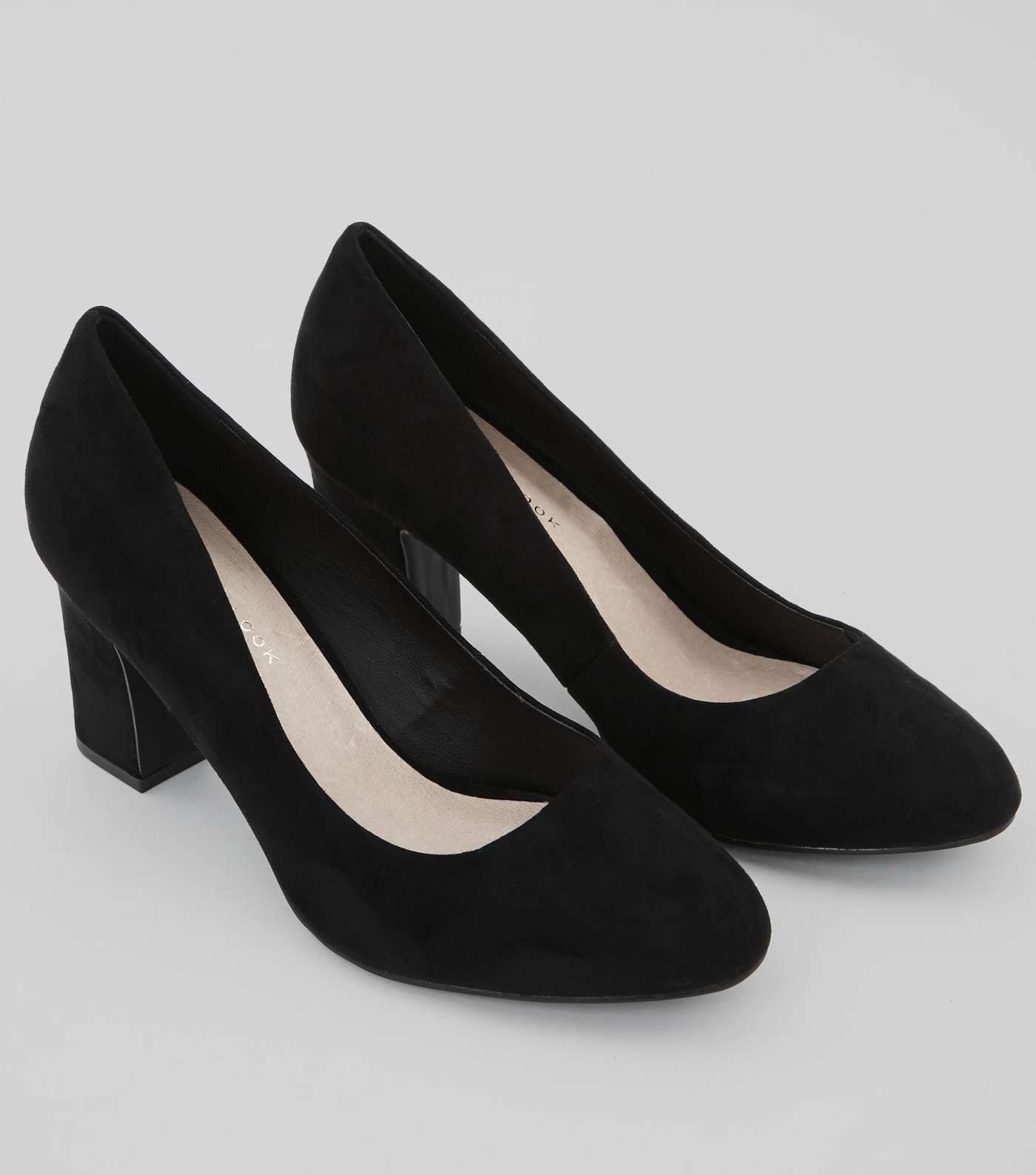 Wide Fit Black Comfort Flex Court Shoes Image 5