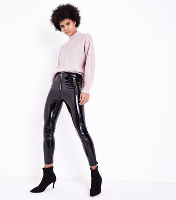 leather look trousers new look