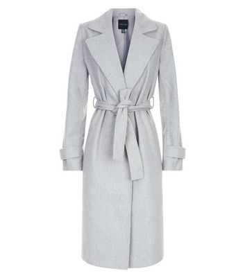 manteau long gris femme