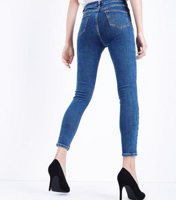 Blue Rinse Wash High Rise Super Skinny Dahlia Jeans New Look