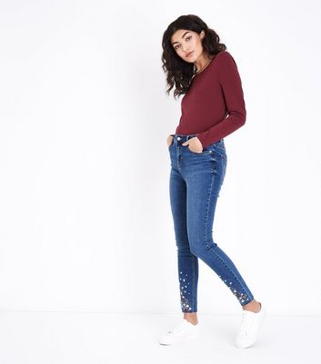 new look floral jeans