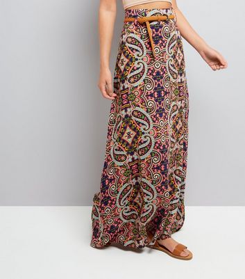 apricot maxi skirt