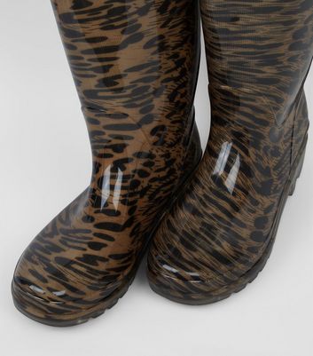 ladies leopard print wellies