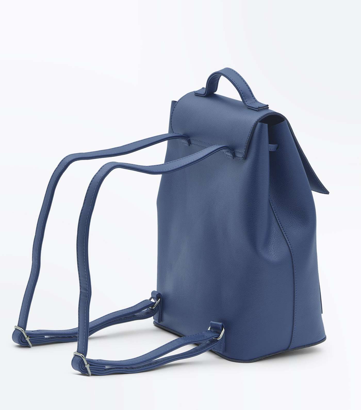 Teal Drawstring Pocket Front Backpack Image 6