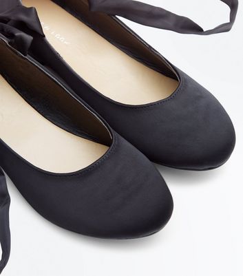 flats with ribbon ankle ties