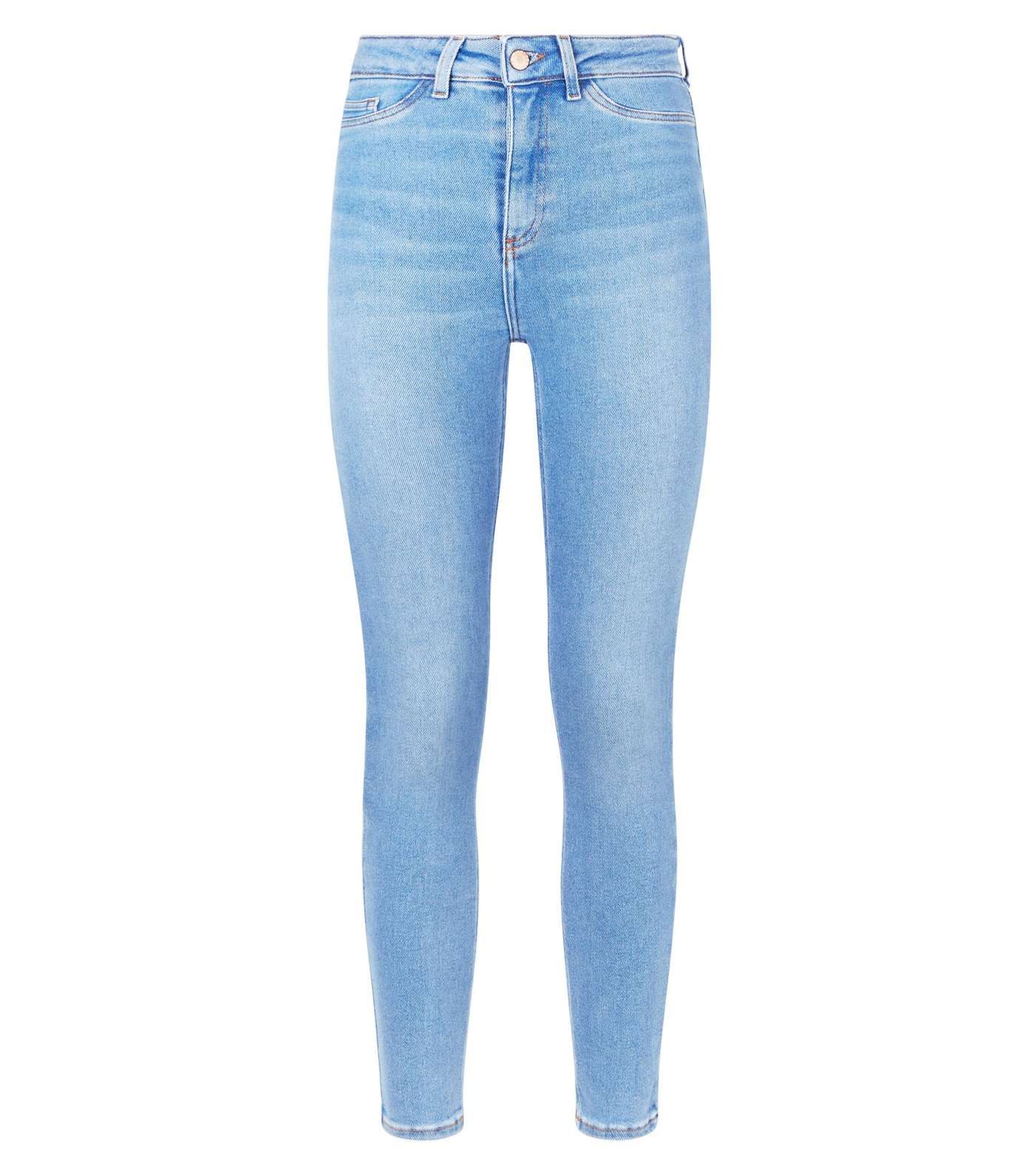 Bright Blue High Waist Super Skinny Hallie Jeans Image 4