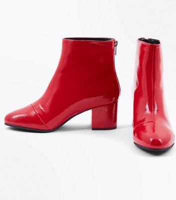 New look boots hot sale red