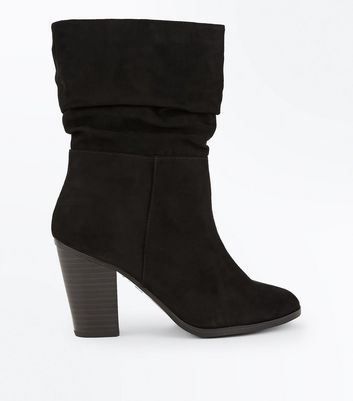 black wide fit boots