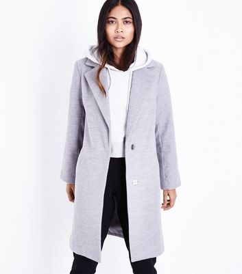 new look grey coat petite