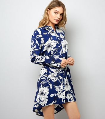 navy floral print