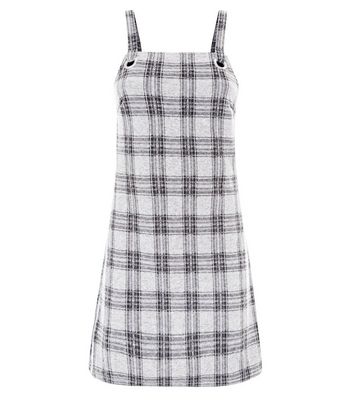 ladies check pinafore dress