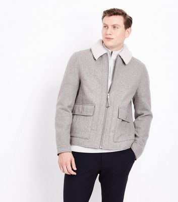 new look aviator jacket in cream