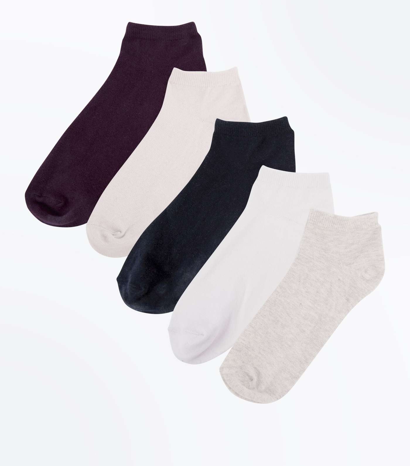 5 Pack Neutral High Rise Ankle Socks