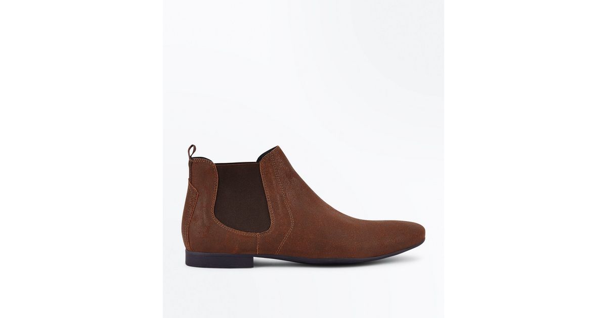 tan pointed chelsea boots