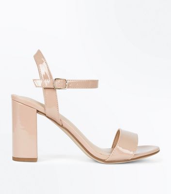 nude block shoes