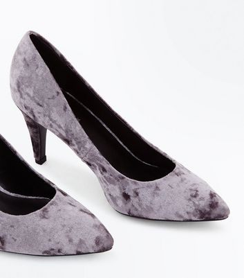 New look hot sale grey court shoes