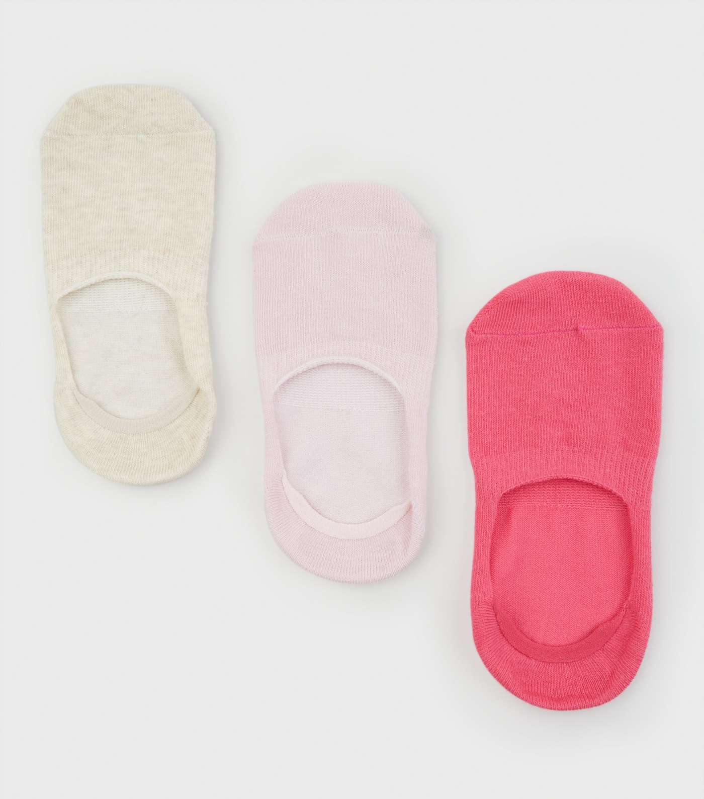 3 Pack Mid Pink Invisible Socks