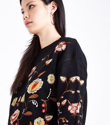 Black hotsell floral jumper