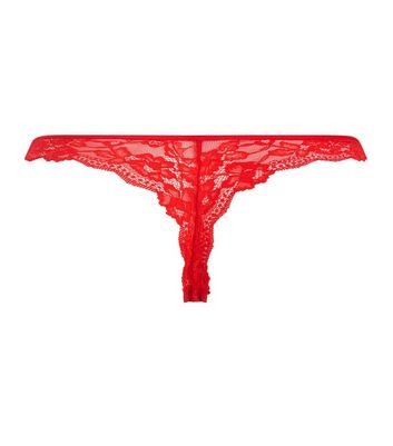red lace thong