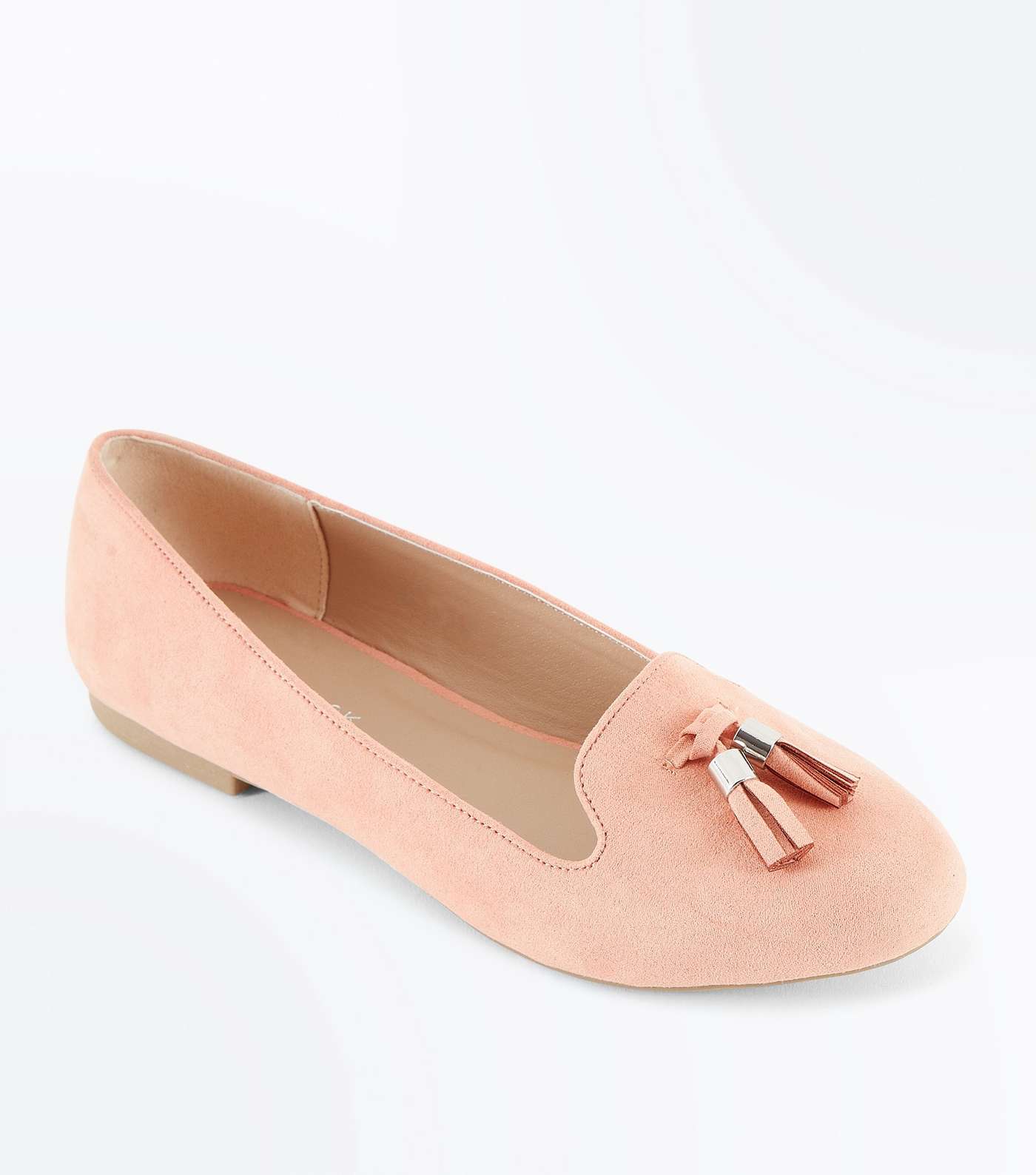 Coral Suedette Tassel Front Loafers