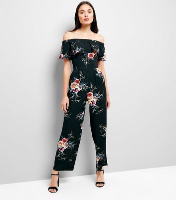 floral bardot jumpsuit