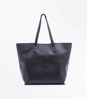 new look black tote handbag