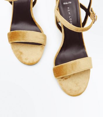 mustard velvet heels