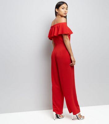 red bardot jumpsuit